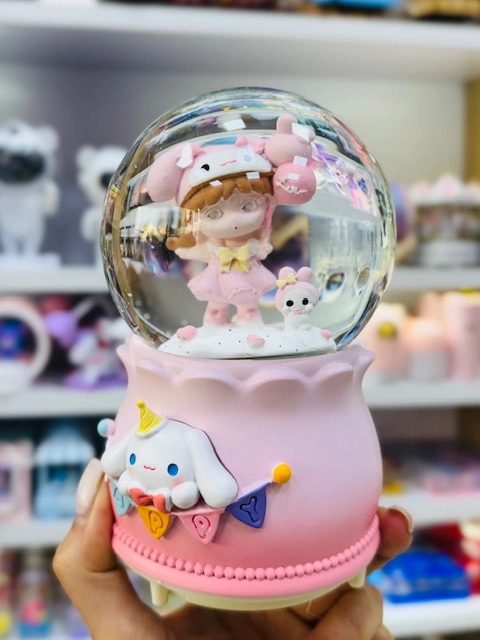 گوی موزیکال پمپی برفی طرح دختروملودی