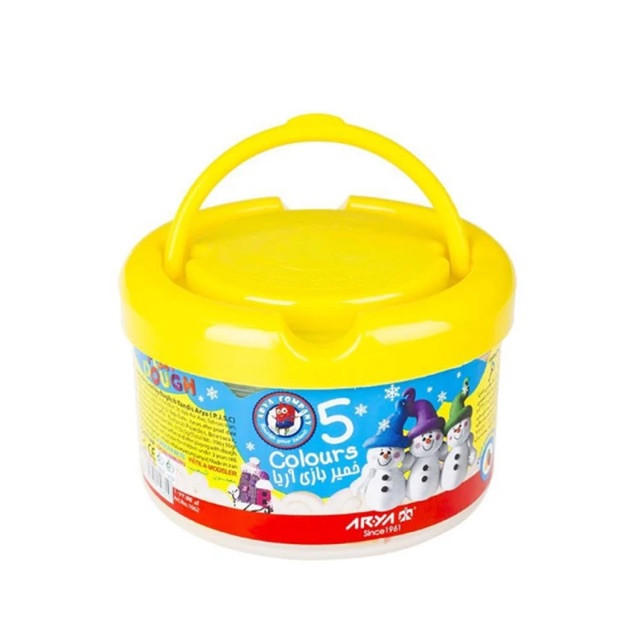 خمیر بازی آریا 5 رنگ سطلی