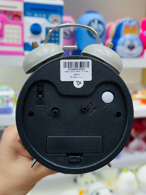 ساعت رومیزی فانتزی کلاسیک طوسی رنگ