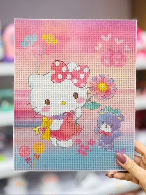 نقاشی الماسی سایزA4 طرح کیتی