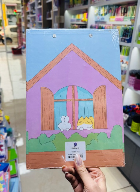 تخته شاسی A4 طرح خرگوش و گربه