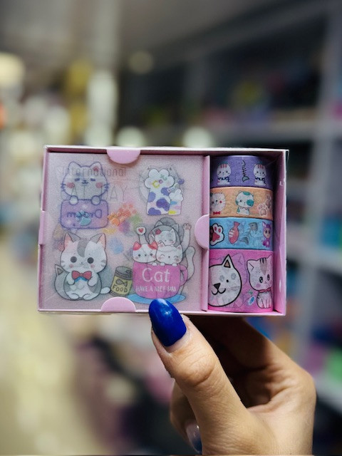 پک استیکر وواشی طرح گربه 4