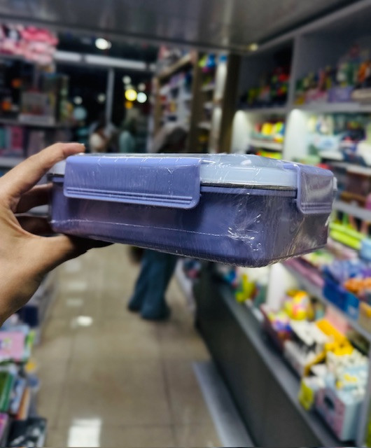 ظرف غذا (لانچ باکس) استیل طرح کرومی